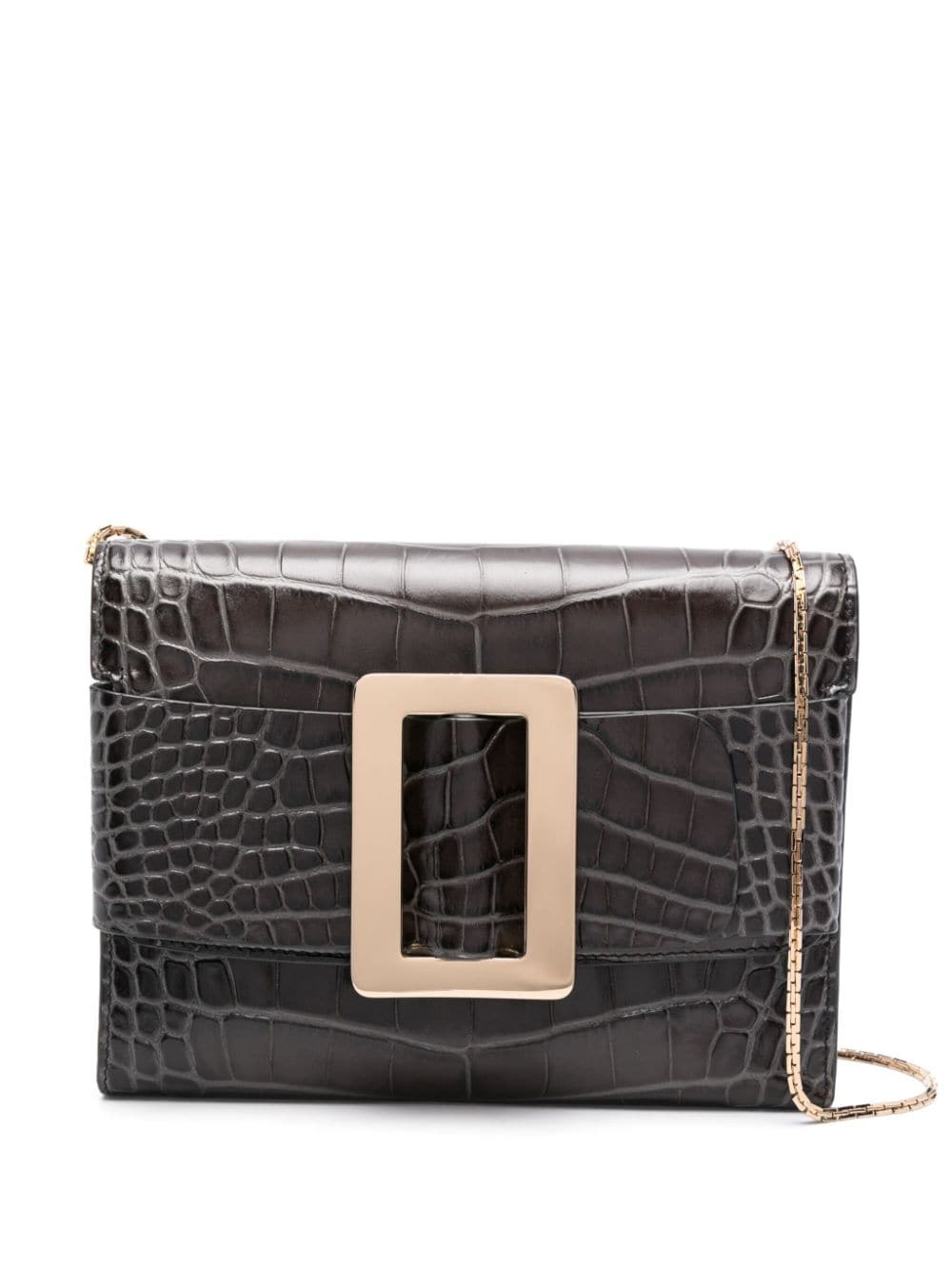 BUCKLETRAVELCASECROCEMBOSSEDCSCSDBLACK 버클 트래블 케이스 CROCO 엠보싱 레더 클러치 백